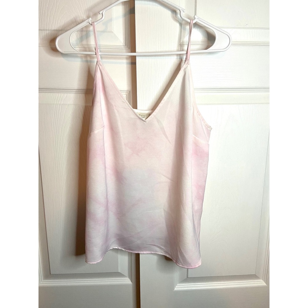 A New Day Pink Tie Dye V-Neck Camisole Tank Top Small